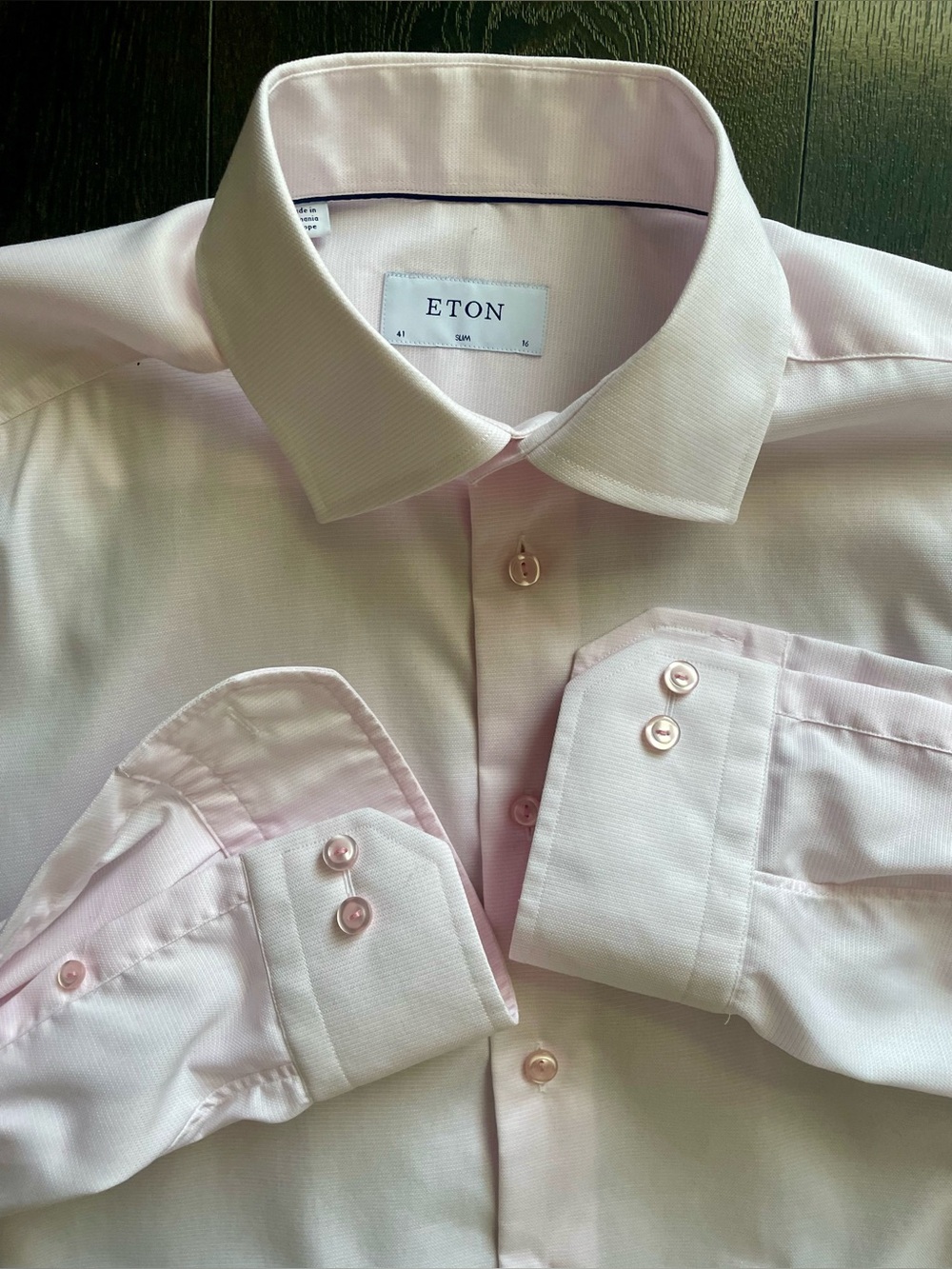 Eton - all cotton pink dress shirt Size 41 (16”neck)
